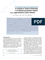 Retrospective Analysis of Factors Influencing The Eruption of Delayed Permanent Incisors After Supernumerary Tooth Removal