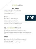 Create Database: SQL Statement