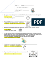 First Aid Test - Modified Test A 2017 Answers Not Included