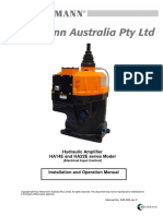 HA Series Hydraulic Amplifier Electrical - Installation Operation Manual - Rev F