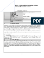 Econometrics Theory and Applications ECO501 - Comsats