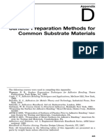 Surface Preparation Methods For Common Substrate Materials: Appendix