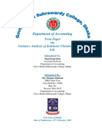 Variance Analysis of Kohinur Chemical 01