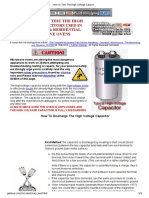 How To Test The High Voltage Capacitor