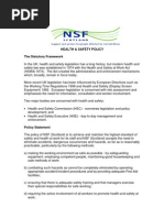 NSF (S) - Health and Safety Policy