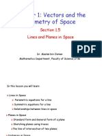 Chapter 1: Vectors and The Geometry of Space