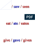 Flash Cards Irregular Verbs