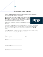 Drug Screening Consent Form 2014