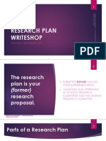 Writeshop - Research Plan