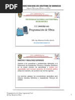 Programación de Obras Expediente Técnico