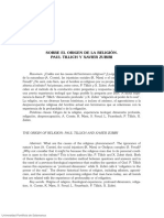 MARQUÍNEZ, Germán - Sobre El Origen de La Religión. Paul Tillich y Xavier Zubiri