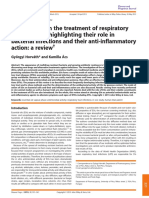 Essential Oils in The Treatment of Respiratory Tract Diseases Highlighting Their Role in Bacterial Infections and Their Anti-Inflammatory Action: A Review