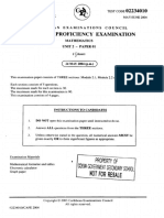 June 2004 CAPE Pure Mathematics U2 P1