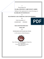 Low Power and Area Efficient Carry Select Adder: A Project Report On