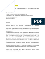 Epistemología de Las Artes. La Dimensión Epistémica Del Proceso Artístico Como Saber Emancipador