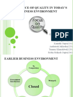 Importance of Quality in Todayæs Business Environment