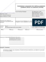 Formworks Clearance For Vertical/Horizontal Elements Prior To Concrete Casting