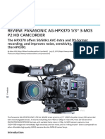 Review - Panasonic AG-HPX370