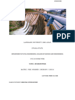 Course Work Hydropower