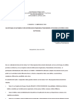 Cuadro Comparativo. Ley de Drogas, La Ley Orgánica Contra La Delincuencia Organizada y Financiamiento Al Terrorismo y Los Delitos Contra Las Personas.