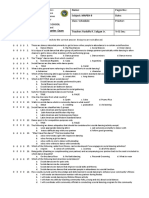 High School Department: Quarter Exam