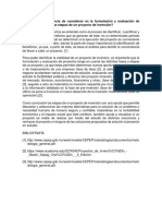 Cuál Es La Importancia de Considerar en La Formulación y Evaluación de Proyectos Las Distintas Etapas de Un Proyecto de Inversión