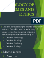 Sociology of Crimes and Ethics