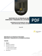 Monitoreo de Los Principales Indicadores Monetarios y Financieros - Febrero 2018