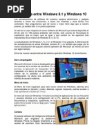 Diferencias Entre Windows 8.1 y 10