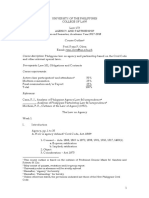 Agency and Partnership Syllabus - Oliva - AY 2017-18