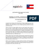 1957 Georgia Memorial To Congress Declared 14th Amendment Un-Constitutional