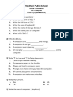 Class 1 Computer (English Medium) 2018