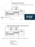 Planning EARL de La Licorne Bis