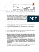 Acta de Compromiso para Padres de Familia