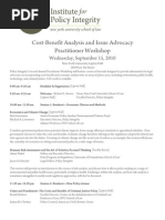 2010 Policy Integrity Workshop Agenda