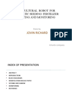 Jovin Richard: Agricultural Robot For Automatic Seeding Fertilizer Spraying and Monitoring