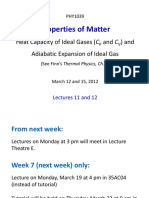 Properties of Matter: Heat Capacity of Ideal Gases (C and C) and Adiabatic Expansion of Ideal Gas