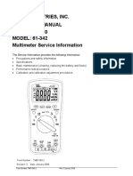 Ideal Industries, Inc. Technical Manual MODEL: 61-340 MODEL: 61-342 Multimeter Service Information