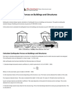 Calculate Earthquake Forces On Buildings and Structures