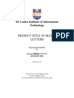 Project Title in Block Letters: Sri Lanka Institute of Information Technology