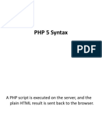 PHP 5 Syntax