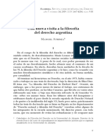 Nueva Visita A La Filosofía Del Derecho en La Argentina - Manuel Atieza