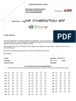 Avaliação Diagnóstica 2018: CÓDIGO DA PROVA: 4102189