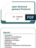 Simple Network Management Protocol: by - Suparna Sri