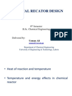 Chemical Recator Design: 6 Semester B.Sc. Chemical Engineering