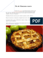 Cómo Hacer Pie de Manzana Casero