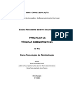 Curso Tecnologico de Administracao 12º Ano