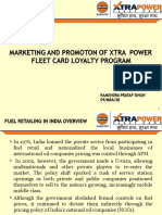 Marketing and Promotion of Xtra Power Fleet Card Loyalty Program