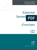 Essential Spreadsheets Exercises