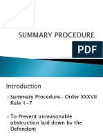 Summary Procedure